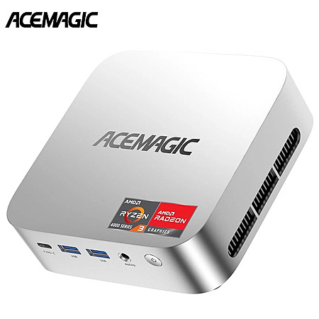 ACEMAGIC K1 Mini PC, AMD Ryzen Embedded R2544(4C/8T),8GB DDR4 256GB SSD W-11 Pro