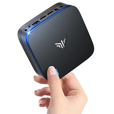 KAMRUI 4K Mini PC AK1Plus, Intel N5030 12GB LPDDR4 256GB M.2 SSD Win11 PRO WIFI5