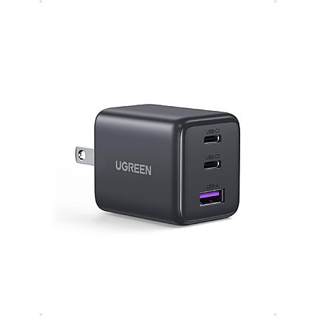 UGREEN 3-Port 30W USB-C/USB-A GaN II Fast Charger Block