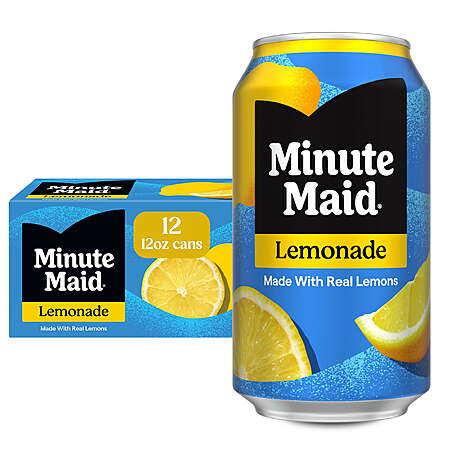 Minute Maid Lemonade Fridge Pack Cans, 12 fl oz, 12 Pack