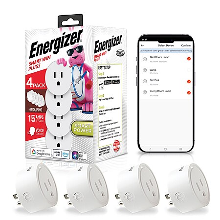 Energizer IOT 120-Volt 1 -Outlet Indoor Smart Plug 4 -Pack one_size | EIX3-1003-PP4