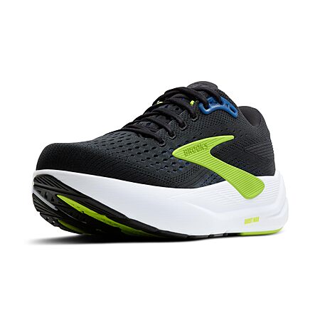 Brooks Men’s Ghost Max 3 Neutral Running & Walking Shoe - Black/Navy/Acid Lime - Limited Sizes