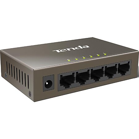 Tenda 5 Port Fast Ethernet Switch | Ethernet Splitter | 5 x 10/100Mbps Ports | Unmanaged Network Switch | Plug & Play | Desktop/Wall-Mount | Fanless Quiet Network Hub