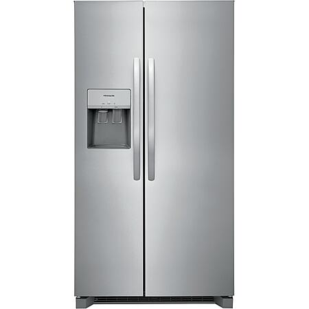 Frigidaire 25.6-cu ft Standard-Depth 36-in Wide Side-by-Side Refrigerator with Ice Maker ( Fingerprint Resistant Stainless Steel ) ENERGY STAR