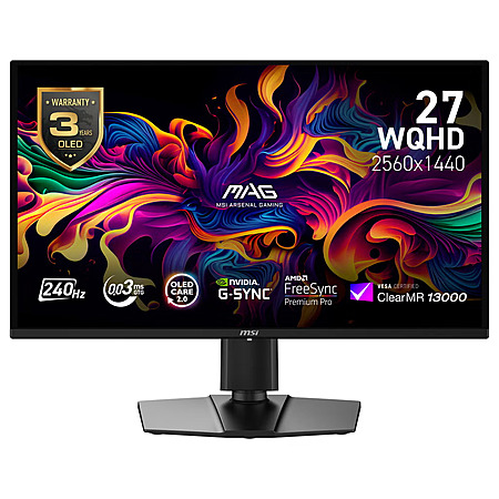 Upcoming Deal Oct 30-Nov 15 MSI 27" Gaming QHD QD-OLED 240Hz 0.03ms NVIDIA G-Sync & AMD FreeSync Monitor