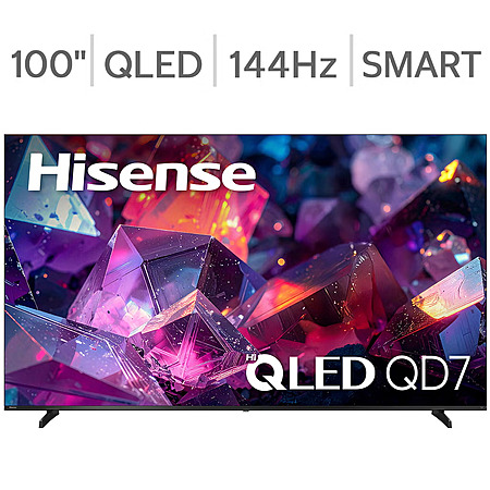 Upcoming Deal Nov 27-30 Hisense 100" Class - QD7 Series - 4K Hi-QLED Smart TV - Allstate 3-Year Protection Plan Bundle Included for 5 Years of Total Coverage*