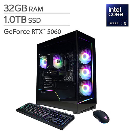 Upcoming Deal Nov 27-30 CyberPowerPC Gamer Xtreme Gaming Desktop - Intel Core Ultra 5 225F - GeForce RTX 5060 - 32GB RAM - 1TB SSD - Windows 11