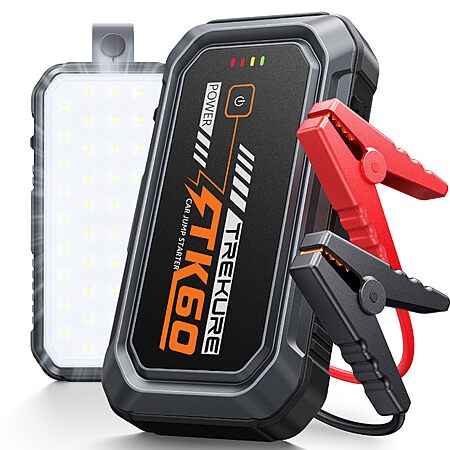 TREKURE Car Battery Jumper Starter Portable 5000A, Portable Car Jump Starter up to 10L Gas or 8L Diesel Engine, Jump Box, Jumper Cables for Car Battery $31.5