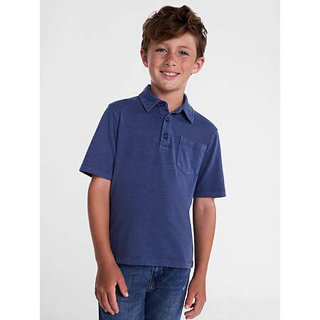 Wonder Nation Boys' Garment Dye Polo Shirt, Sizes XS-XXL