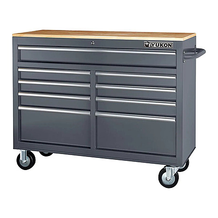 Upcoming Deal Nov 23-30 YUKON 46 in., 9-Drawer Mobile Storage Cabinet with Wood, All colors