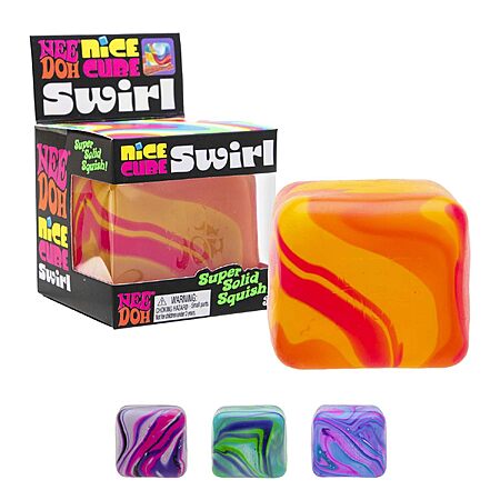 INVITATION - Schylling NeeDoh Nice Cube Swirl - Color May Vary (1 Per Pack)