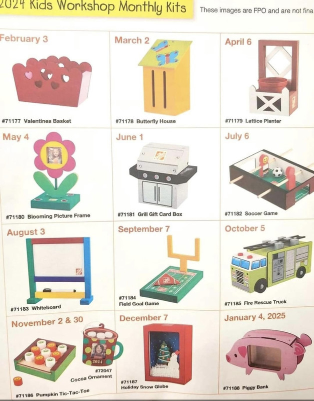 Home Depot and Lowe s Kids Workshop Full 2024 schedules and details 0