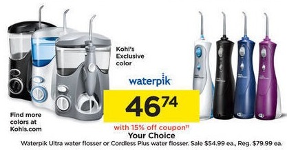 Kohl's Black Friday: Waterpik Ultra Water Flosser or Cordless Plus Water Flosser for $46.74