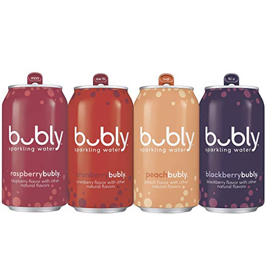 20% Off Bubly New Flavors (Peach, Cranberry, Blackberry, Raspberry) for $8.79