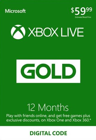 Xbox Live 12 Month Gold Membership (Digital Delivery) for $43.19