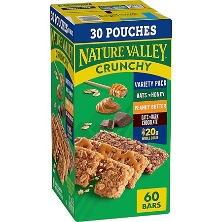 30-Pack 1.49-Oz Nature Valley Crunchy Granola Bars (Variety Pack) 4 for $25.90 w/ Subscribe & Save + Free Shipping