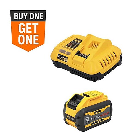 DeWALT 20V/60V MAX FLEXVOLT Li-Ion 9.0Ah Battery & Charger + Select Bonus Tool