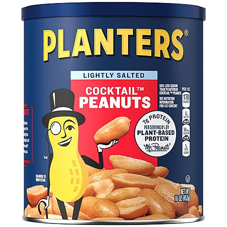 16-Oz Planters Cocktail Peanuts (Lightly Salted) $2.35 w/ S&S