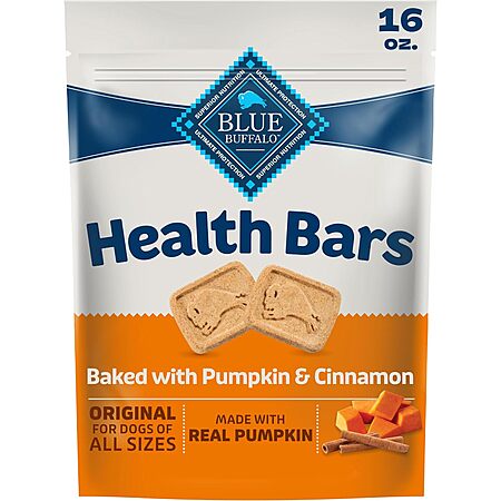 16-Oz Blue Buffalo Health Bars Crunchy Dog Biscuits (Various Flavors) $3 w/ S&S