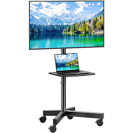 Perlesmith Mobile Rolling 23"-60" TV Stand Cart $20.65