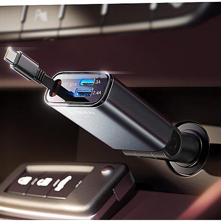LISEN Retractable Car Charger w/ USB-C Cable: 75W 4-in-1 $11.99; 63W 3-in-1 $8.50