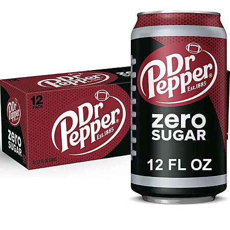 Select Accts: 12-Pk 12-Oz Dr Pepper Zero Sugar Soda $4.70 w/ S&S