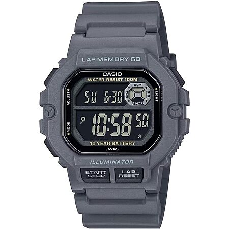 Casio WS-1400H Series Watch w/ 60-Lap Memory (Black) $24