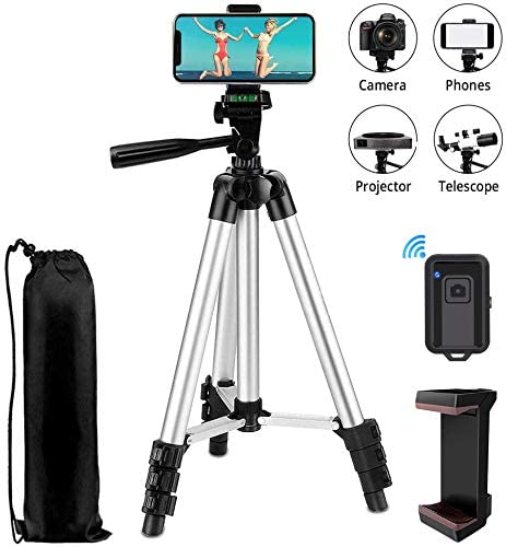 42" Aluminum Lightweight Portable Camera Tripod for Phone/Camera with Wireless Bluetooth Remote - 9.99 $9.99