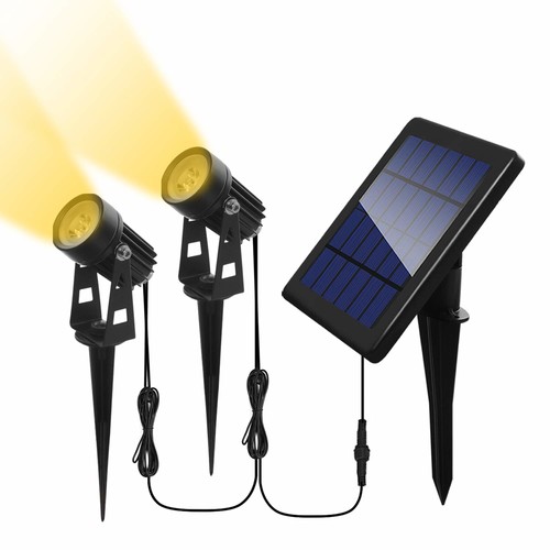 Otdair Solar Spotlights Outdoor, Led Solar Powered Landscape Lights 2 in 1 Bright Warm White Lights IP65 Waterproof Adjustable Light for Path Garden Yard Patio (2 Packs) $19.99