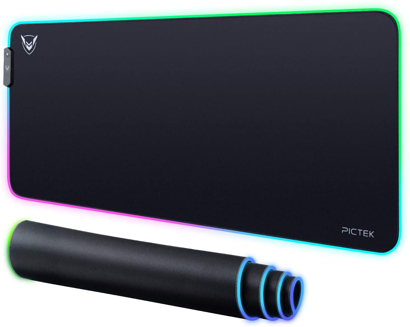 PICTEK Large RGB Gaming Mouse Pad, Chameleon Programmble Oversized RGB Extended Soft Mousepad 16 Lighting Modes 3 Brightness Levels - 31.5 x 13.8 in - $8.99