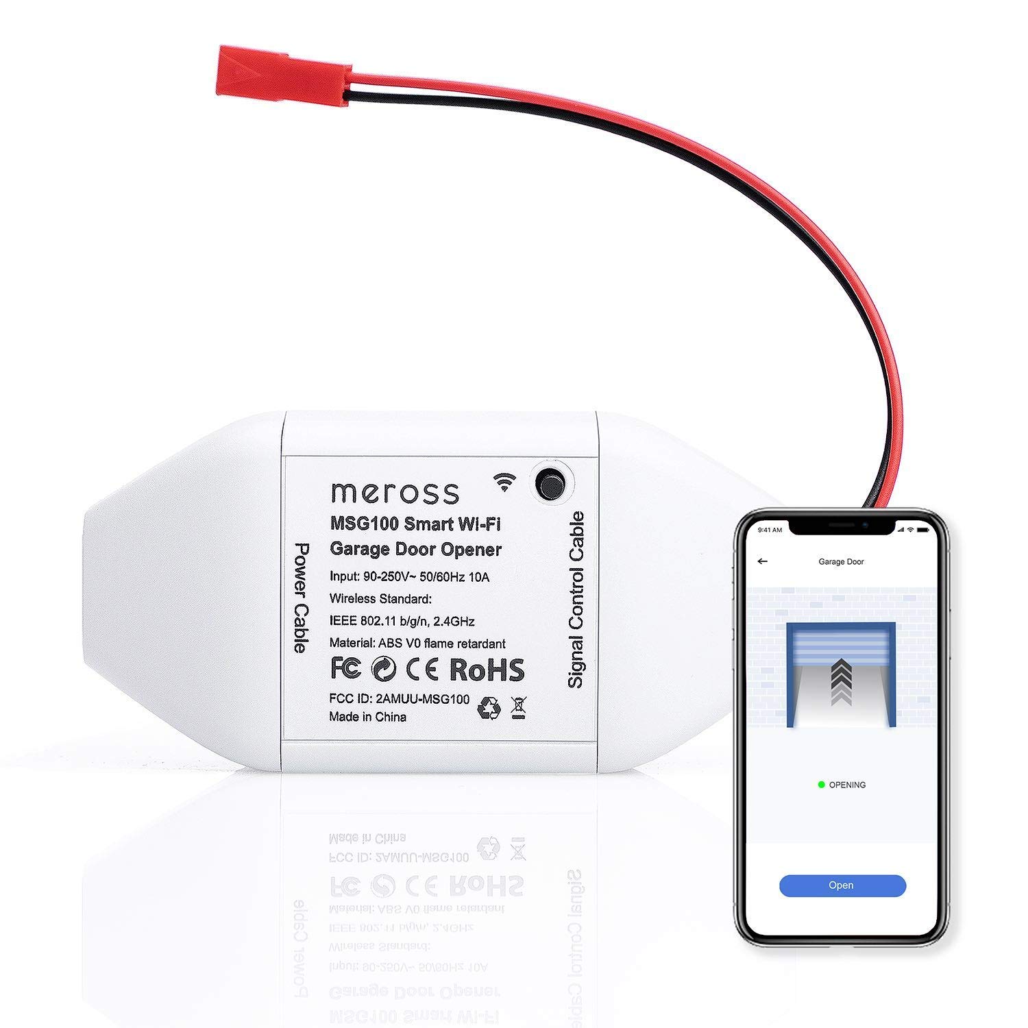 Smart Wi-Fi Garage Door Opener Remote - Compatible with Alexa, Google Assistant and IFTTT - $28.55