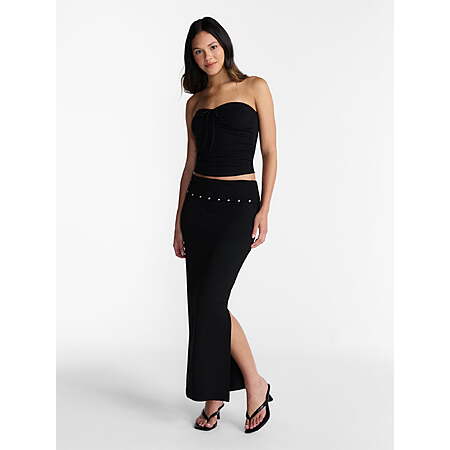 Women's No Boundaries Foldover Knit Maxi Skirt