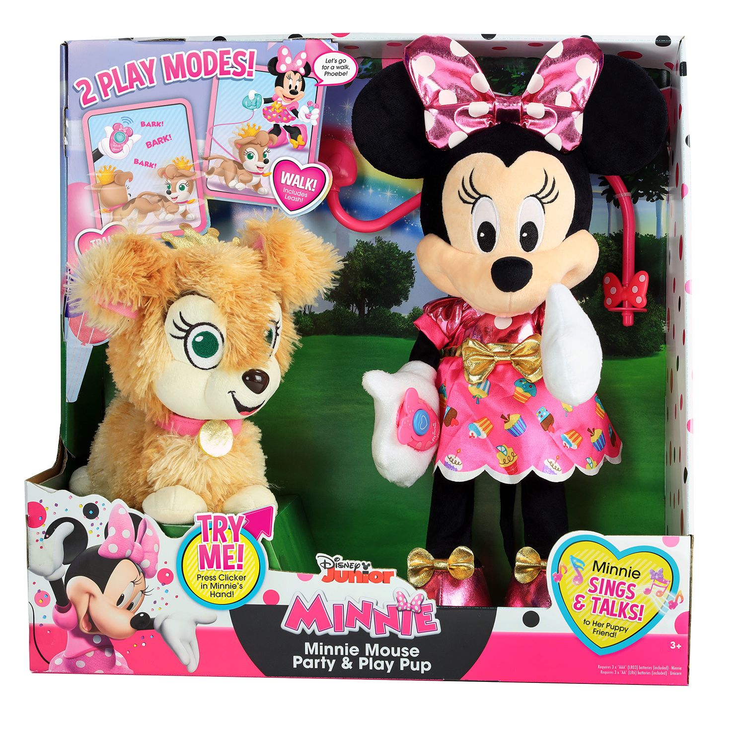 Just Play Disney Junior Minnie Mouse Party Figure & Play Pup Plush $30 ...
