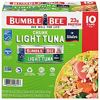 10-Count 5oz. Bumble Bee Chunk Light Wild Caught Tuna Cans (In Water)