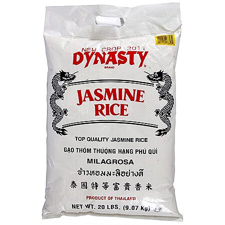 20-Lb Dynasty Jasmine Rice $17.09 w/ S&S + Free Shipping w/ Prime or on ...
