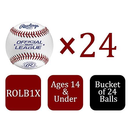 24-Count Rawlings Official League Competition Grade Baseballs (Youth/14U) $60 + Free Shipping