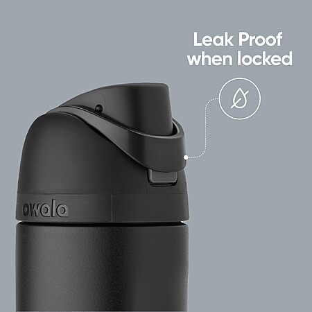 32-Oz Owala FreeSip Insulated Stainless Steel Water Bottle w/ Straw (Black) $21.13 + Free Shipping w/ Prime or on $35+