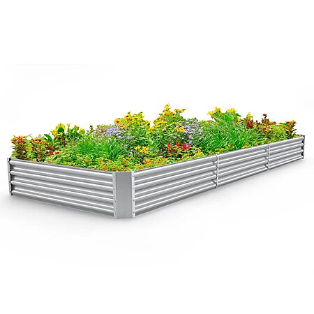 12' x 4' Land Guard Galvanized Raised Garden Bed $29.99 + Free Shipping