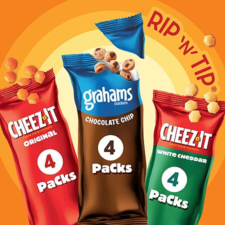 12-Pack 0.92-Oz Cheez-It Gripz Mini Baked Snack Crackers (Variety Pack) $3.99 + Free Shipping w/ Prime or on $35+