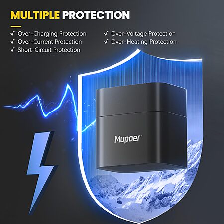 8-Pk Mupoer 1.5V 3000mWh Rechargeable AA Lithium Batteries w/ USB-C Charger $15