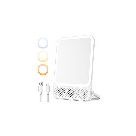Auxmir 76-LED Lighted Makeup Mirror w/ Speaker, 3 Color Modes & 4000mAh Battery (White) $14.99 + Free Shipping w/ Prime or on $35+