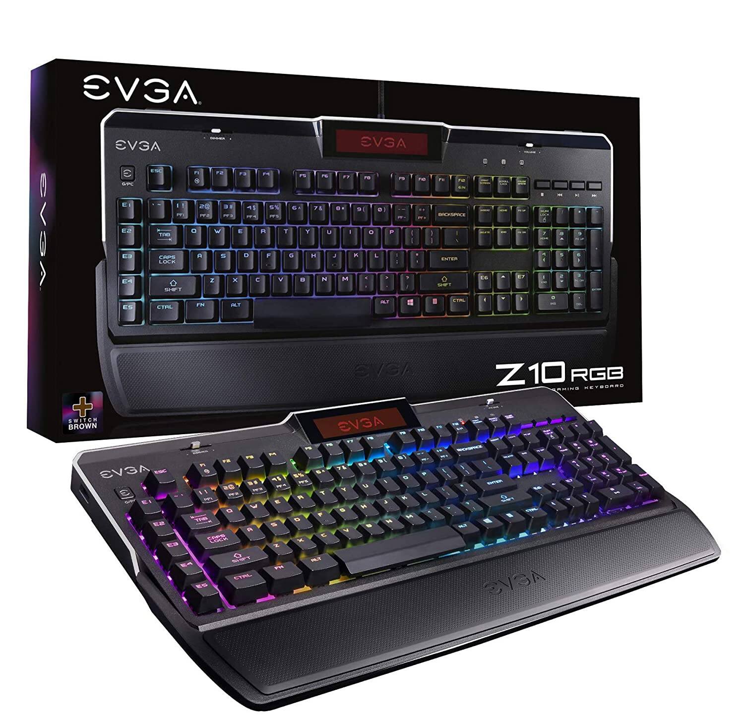 Evga Z10 RGB Gaming Mechanical Keyboard w/ LCD Display (Brown Switches) $69.54 + Free Shipping