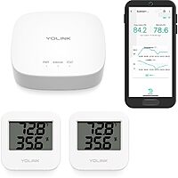YoLink Smart Wireless Temperature/Humidity Sensor Wide Range for Freezer Fridge Monitoring Pet Cage/Tank Monitoring, App Alerts, $39.99