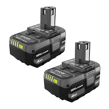 Ryobi ONE+ 18V Lithium-Ion 4.0 Ah Battery (2-Pack) $63 (in-store only)