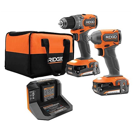 YMMV Home Depot In-Store Clearance: RIDGID 18V SubCompact Brushless 2-Tool Combo Kit with Drill/Driver, Impact Driver, (2) 2.0 Ah Batteries, Charger, and Tool Bag