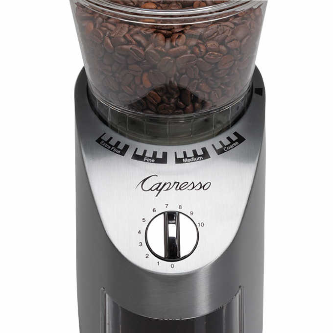 Capresso 565.05 infinity stainless steel conical burr grinder hotsell