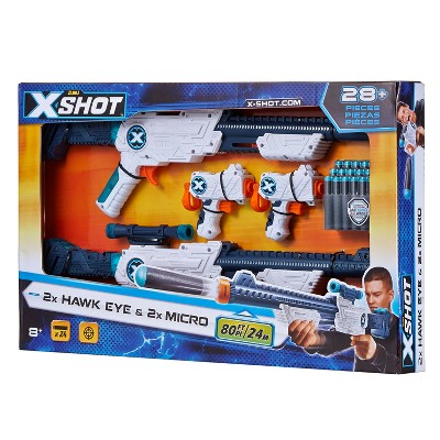 Zuru Xshot Excel Micro and Scope Dart Blaster (2 x Hawkeye + 2 x Micro Blaster) with 24 Darts $7.5