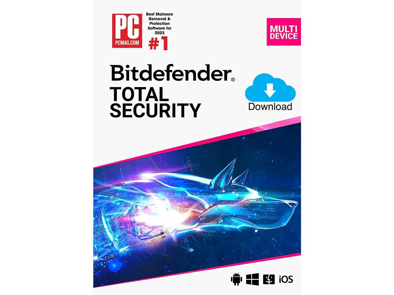 Bitdefender Total Security 2024 5 Devices / 1 Year Download 16.