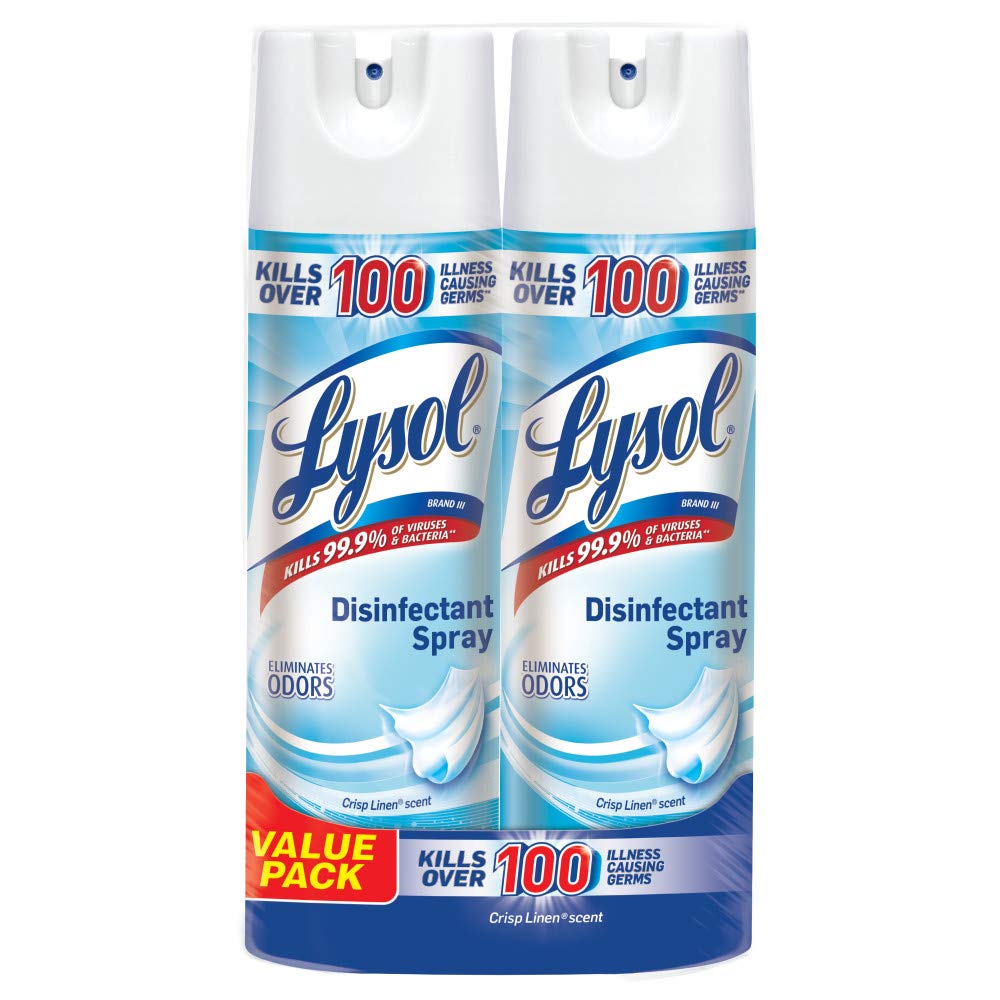 Lysol Disinfectant Spray, Crisp Linen, 38oz (2X19oz) walmart.com $10.77 free ship $35+