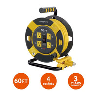 Select Home Depot In-Stores Only: 60' Link2Home 14/3 Extension Cord Storage Reel